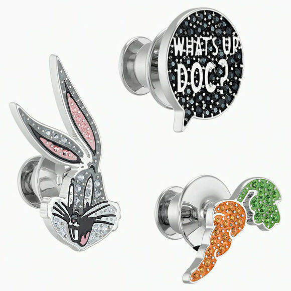Swarovski LOONEY TUNES BUGS BUNNY TIE PIN SET & TWEETY PIN SET - Picture 9 of 9